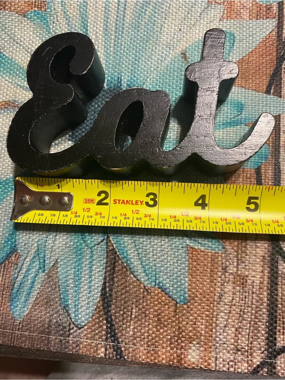Black Wooden 'Eat' Decor